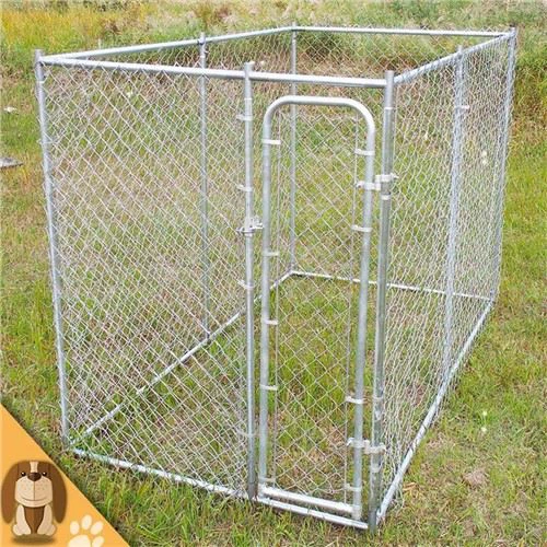 Cerca de cachorro de elo de corrente galvanizada