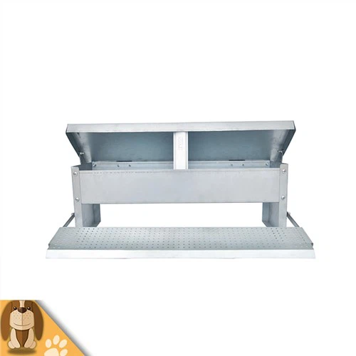 Alimentador automático de frango com pedal de metal ao ar livre com capacidade de 5 kg