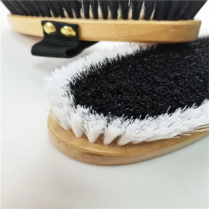 White And Black Beautiful Wooden Hair Brush